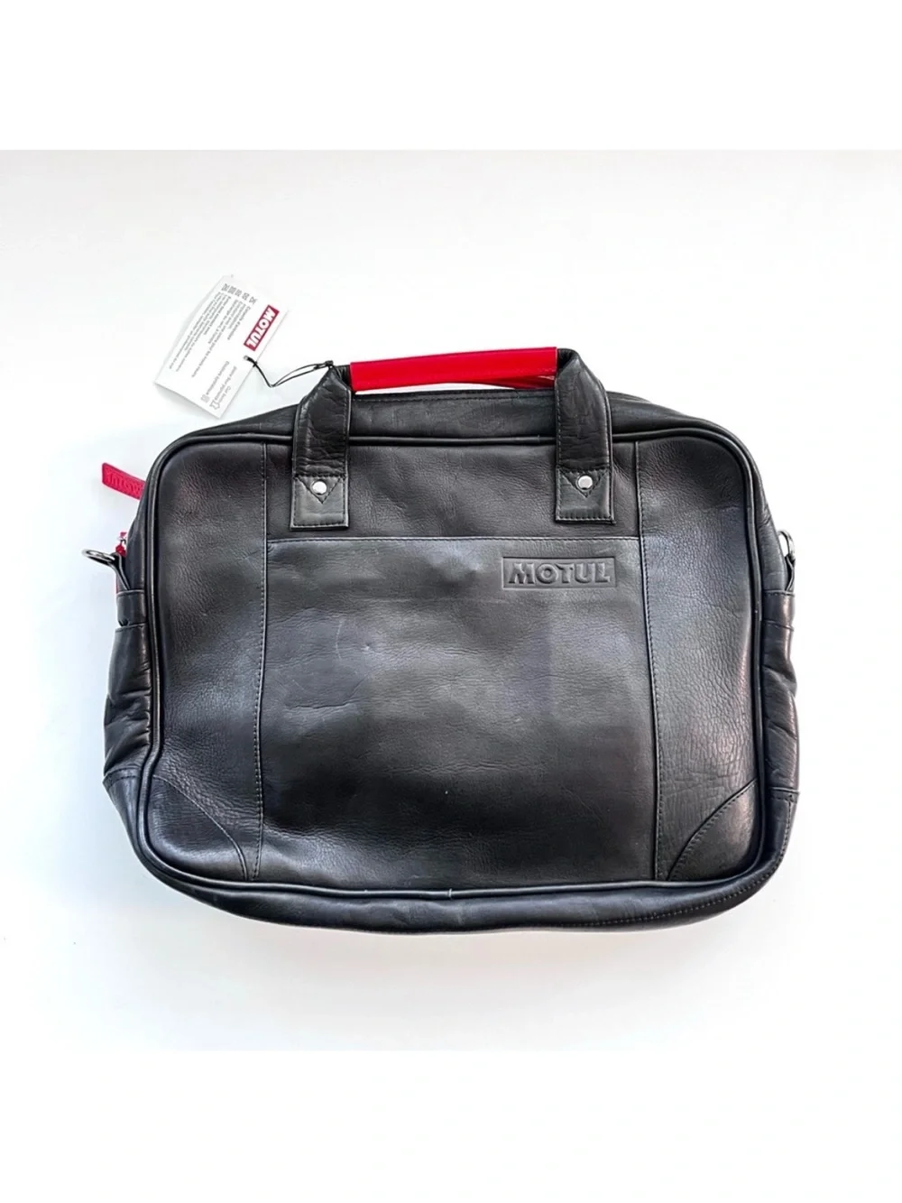 MOTUL Leather Laptop Bag Black NEW